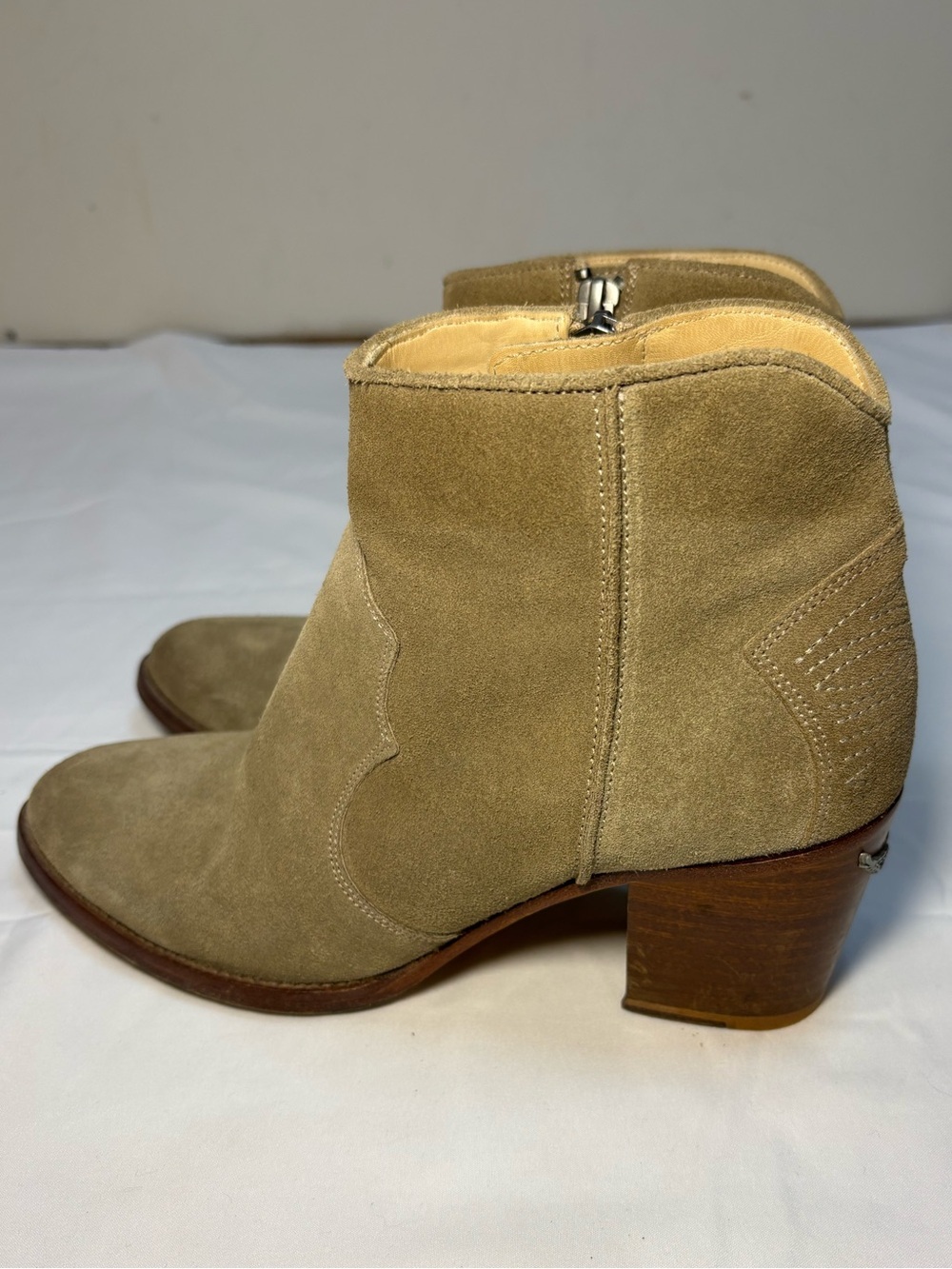 Zadig & Voltaire Molly Suede Western Ankle Boots Size 39 (US 8.5) Cowgirl Rodeo - Picture 3 of 14